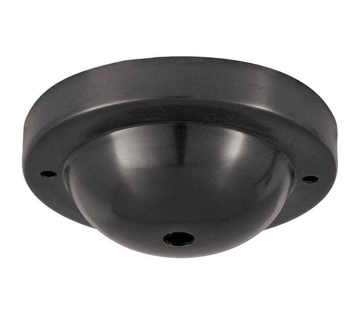 4-5/16" Diam Deep Dome Shape Satin Black Canopy (11733BK)