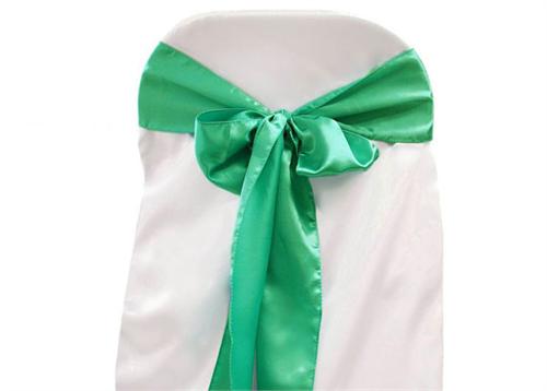 6" X 108" Satin Chair Bow Aqua(12 Pieces)