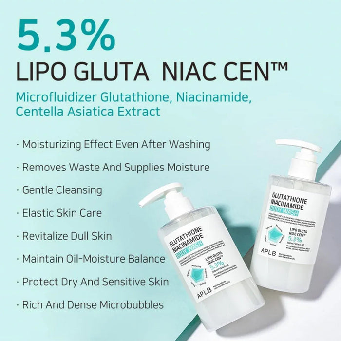 APLBAPLB Glutathione Niacinamide Body wash 300mlMood Arabia8809874682730