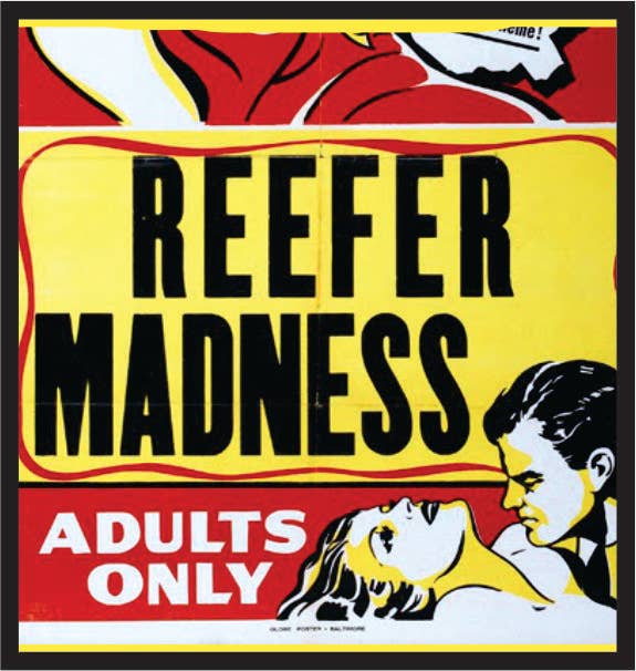 BMS BIZ - 3 Inch Cloth Patch Reefer Madness Adults Only