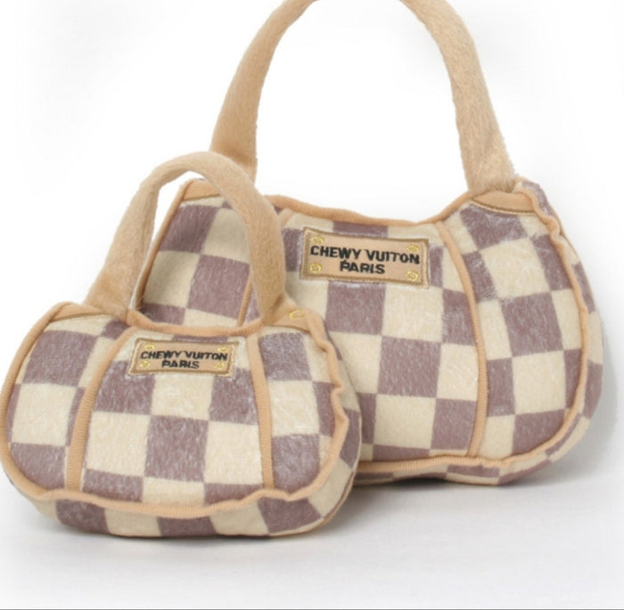 Chewy Vuiton Paris Purse Dog Toy