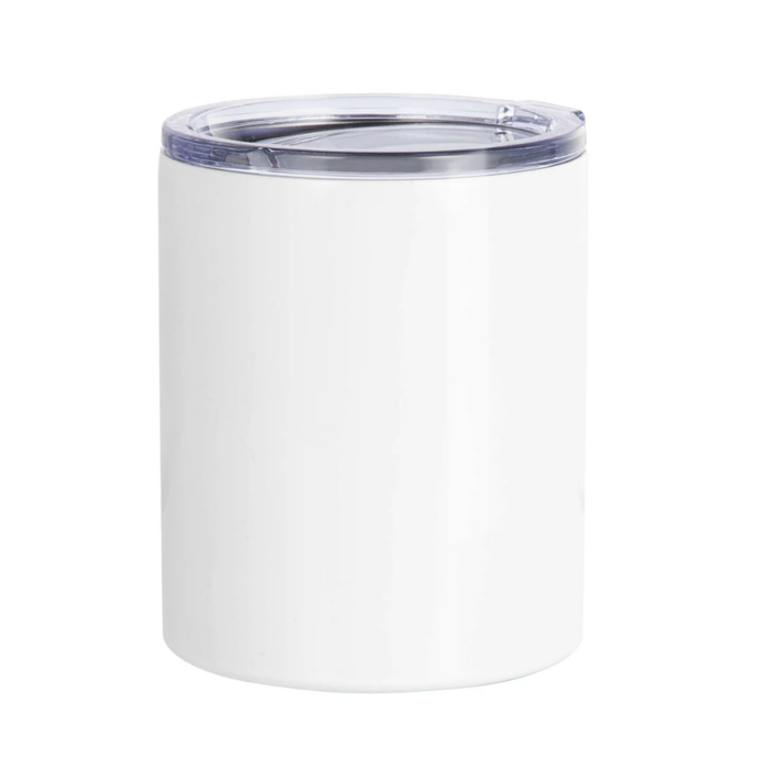 Craft Express 4 Pack 10oz Stainless Steel Sublimation Lowballs with Lids.