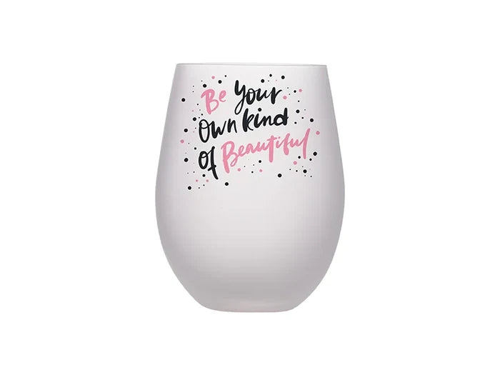 Craft Express 4 Pack 17oz Frosted Stemless Wine Glasses – Sublimation-Ready.