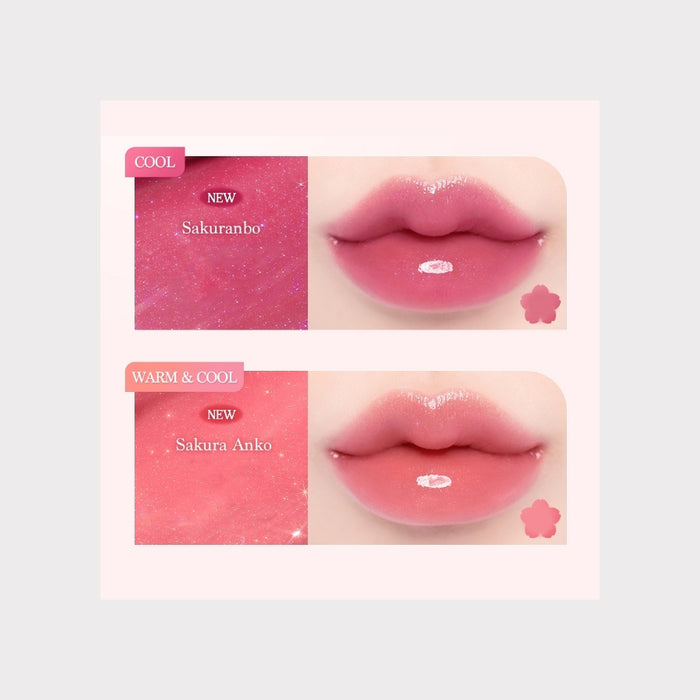 Dasique Melting Candy Balm Romantic Blossom Sakura Collection Korean lip tint swatches sakuranbo and sakura anko