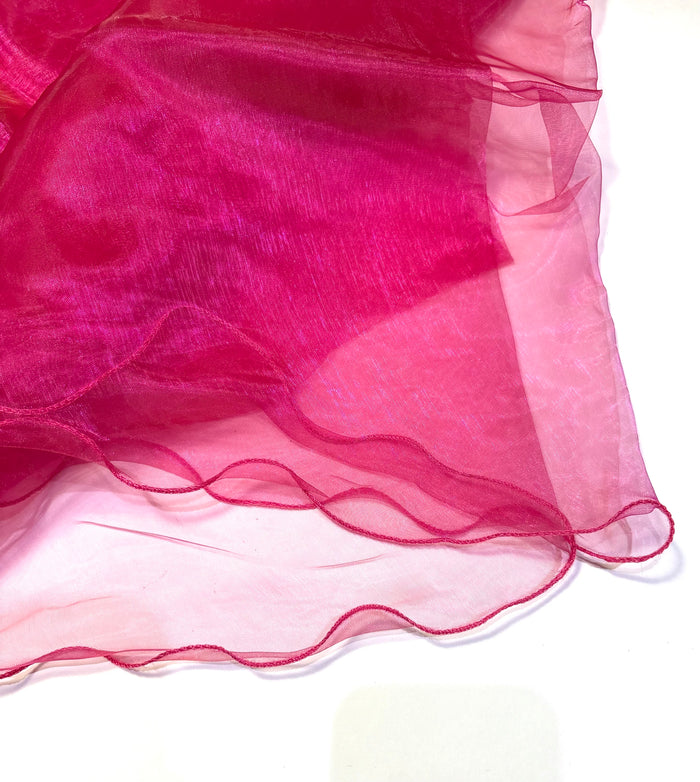 Fuchsia Organza Table Overlay 80" X 80" Square(1 Piece)