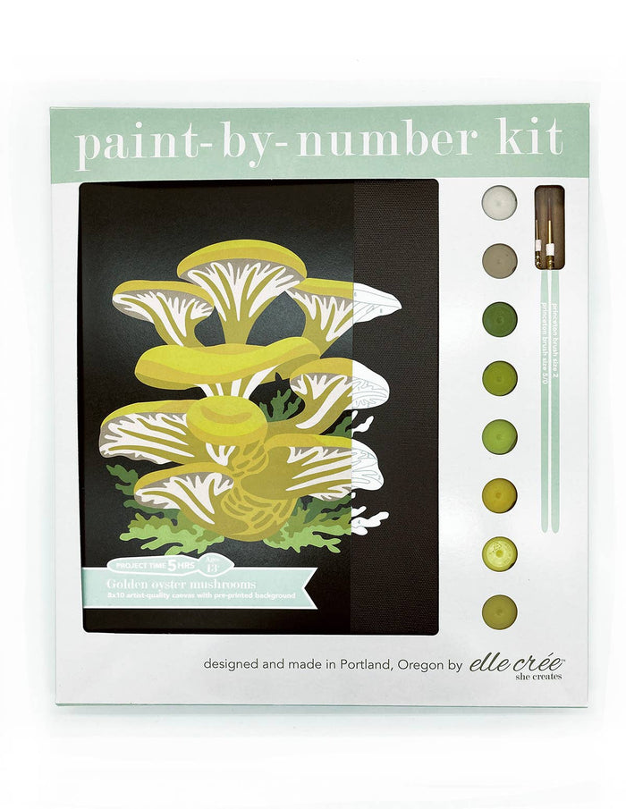 Golden Oyster Mushrooms Paint-by-Number Kit