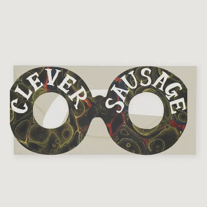 Hadley Clever Sausage Glasses Card - Precious Sparkle