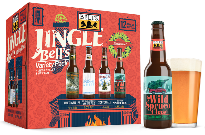 Jingle Bells Variety Pack - Bells Brewery - 12 pack 12 oz bottles