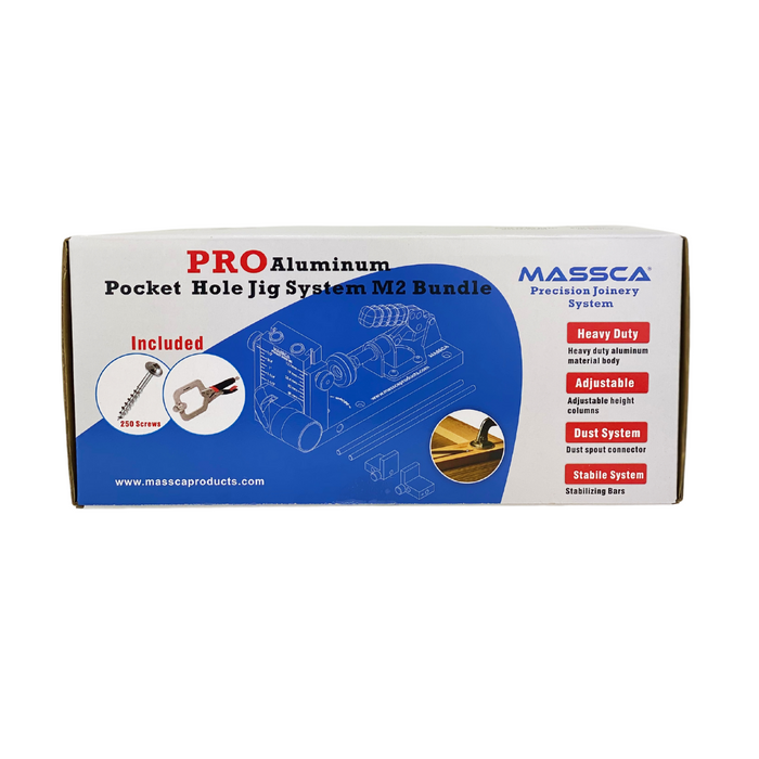Massca M2 PRO Aluminum Pocket Hole Jig System Bundle