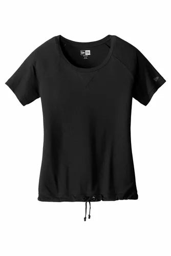 NEW ERA-WOMEN'S TRI BLEND CINCH TEE -BLACK