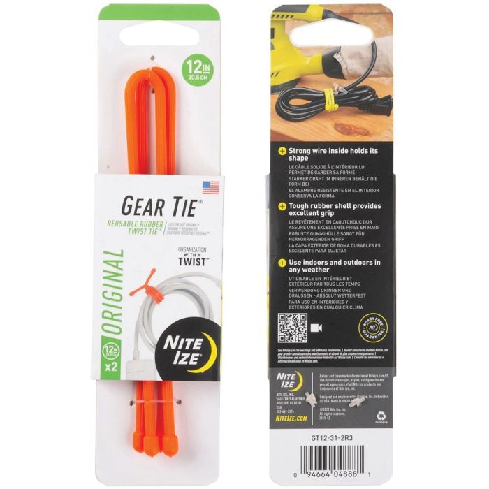 Nite Ize Gear Tie Reusable Rubber Twist Tie