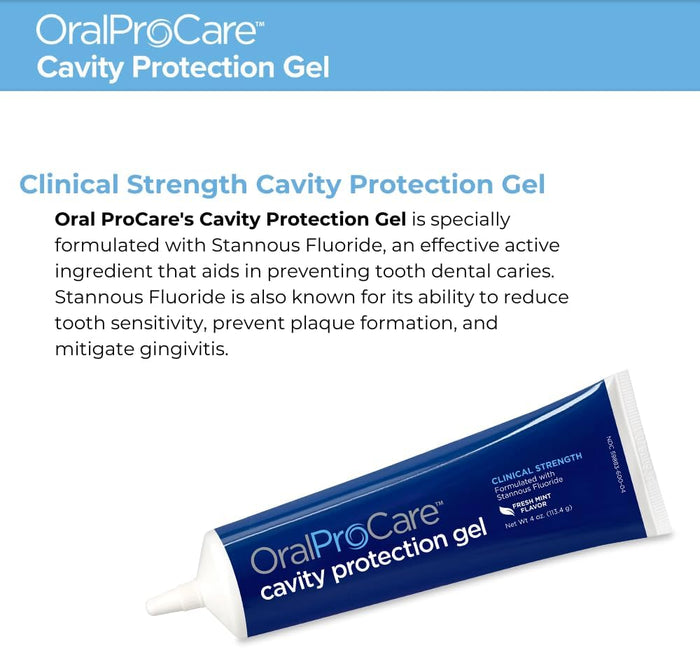 Oral ProCare Cavity Protection Gel | Clinical Strength, Formulated with Stannous Fluoride, Fresh Mint Flavor | 4 oz.