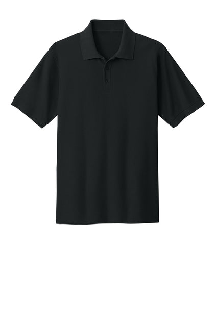 PORT & CO - CORE BLEND JET BLACK POLO TALL