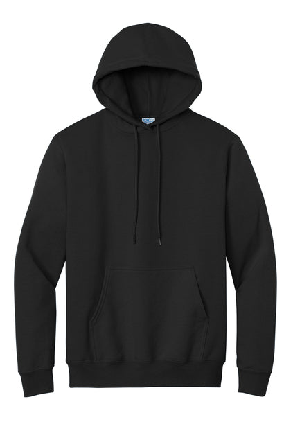 PORT & CO ESSENTIAL FLEECE- JET BLACK HOODIE