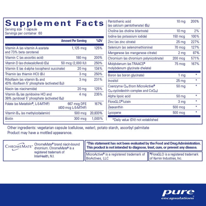 Pure Encapsulations ONE Multivitamin capsules