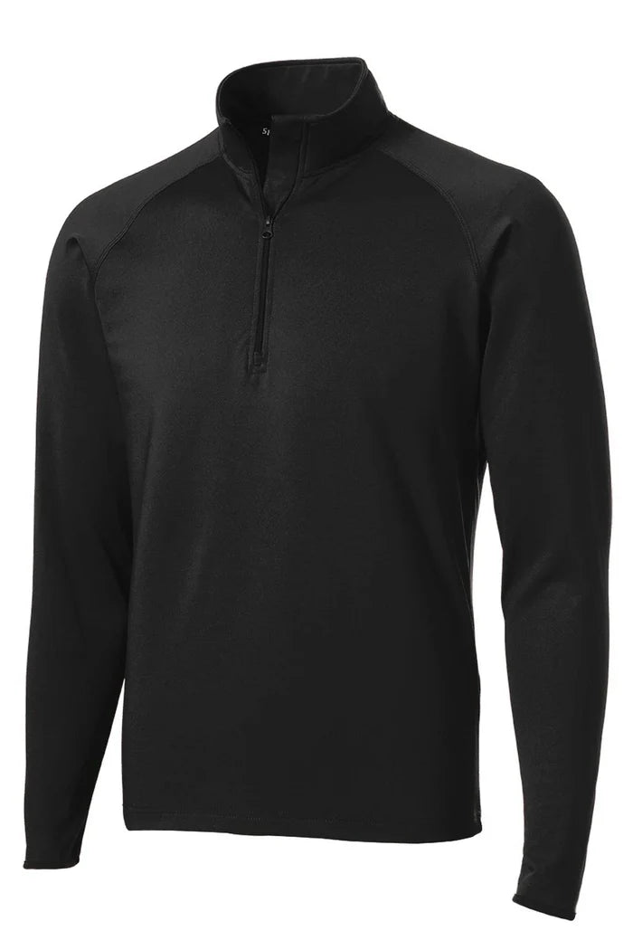 SPORT - TEK - BLACK - 1/4 ZIP PULLOVER