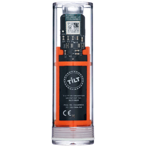 Tilt™ Hydrometer and Thermometer - Orange