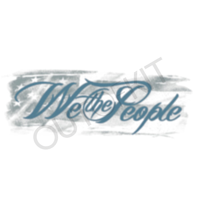 We The People Shaded Tattoo