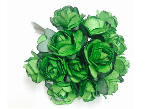 0.75" Mini Mulberry Paper Flower Apple Green(120 Flowers)