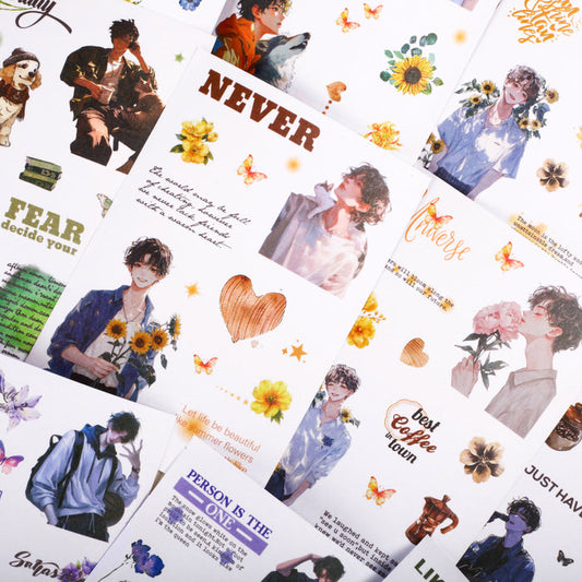 10 Sheets Boy PET Stickers Book MGGB