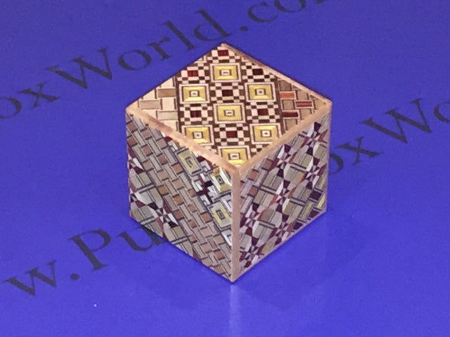 2 Sun 12 Step Yosegi Cubic Japanese Puzzle Box