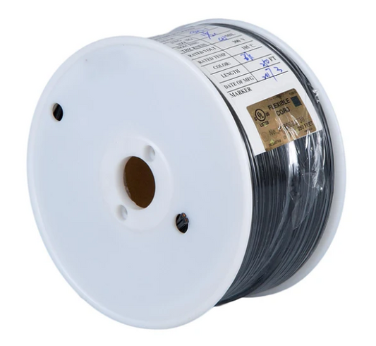 250 ft. Black Color, 18/2 Plastic Lamp Spool Cord - Wire (46602)