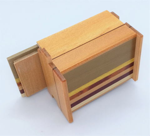 3 Sun 12 Step Natural Wood Japanese Puzzle Box (Version 2)