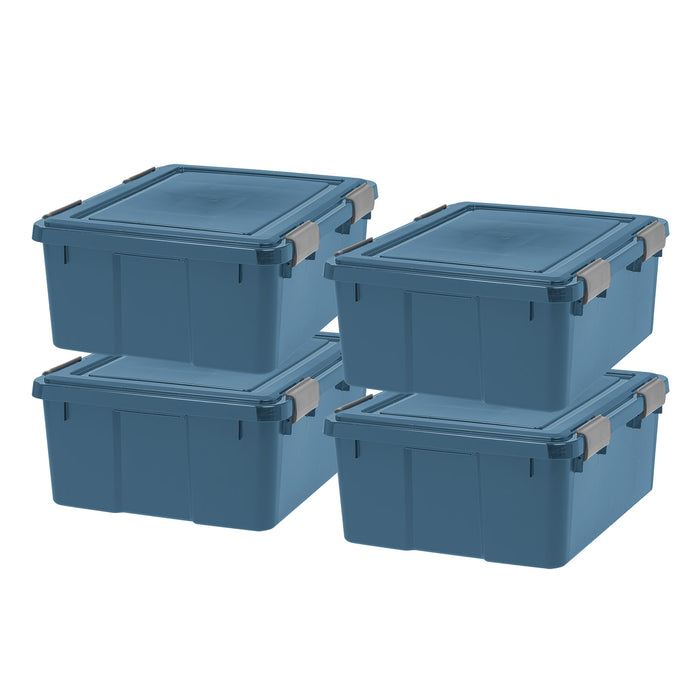 31Qt. Eco-Friendly Heavy Duty Totes for Storage with Easy-Grip Handles, 4 Pack - IRIS USA