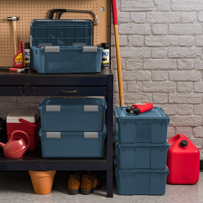 31Qt. Eco-Friendly Heavy Duty Totes for Storage with Easy-Grip Handles, 4 Pack - IRIS USA
