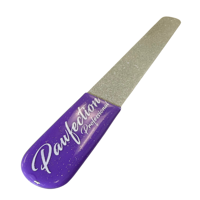 3.75" Coated Nail File w/ Purple Glitter handle