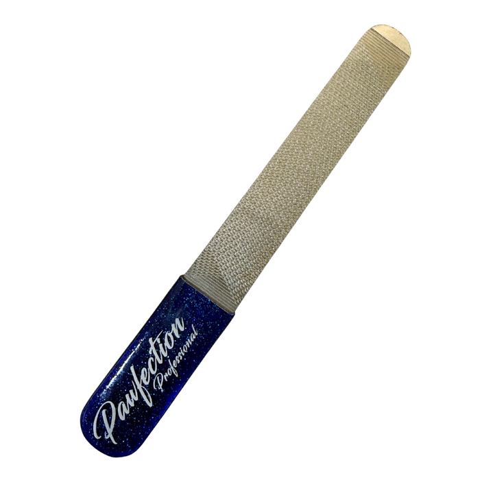 3.75" Engraved Nail File w/ Blue Glitter Handle