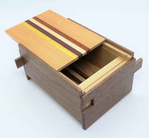4 Sun 12 Step Limited Edition Natural Wood Japanese Puzzle Box