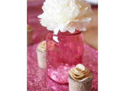 5 1/2" Decorative Blue Mason Jar (24 pieces)