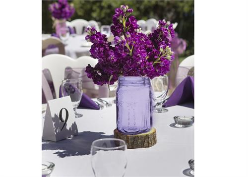 5 1/2" Decorative Purple Mason Jar (24 pieces)