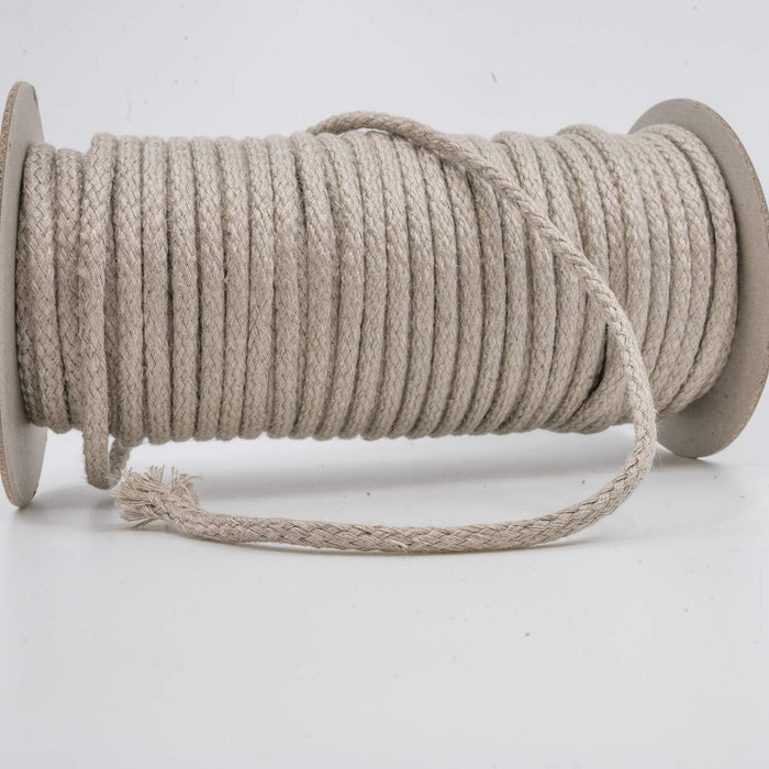 5.6mm Hemp Braided Cords (50m roll; ~164') (100% Biodegradable)