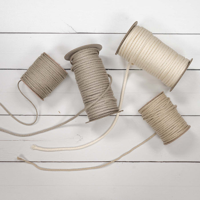 5.6mm Hemp Braided Cords (50m roll; ~164') (100% Biodegradable)