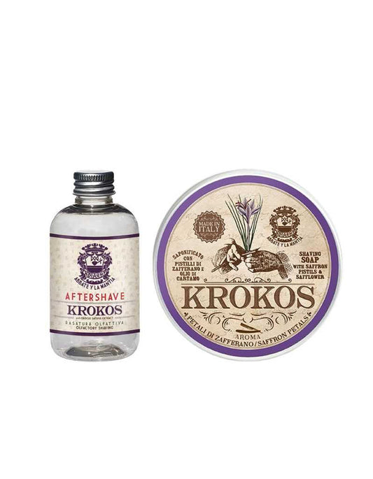 Abbate y La Mantia Krokos shaving soap and aftershave set