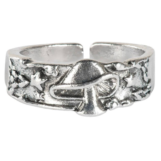 Adjustable Mushroom Band Ring