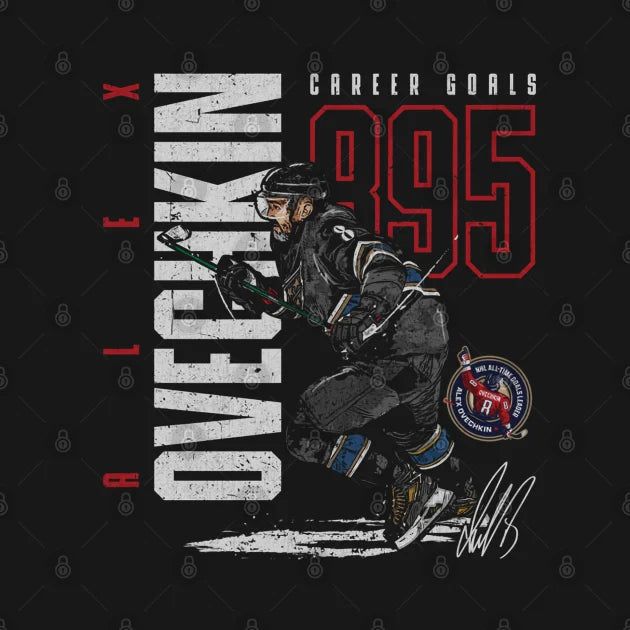 Alex Ovechkin Washington 895 Career Goals Throwback T-Shirt