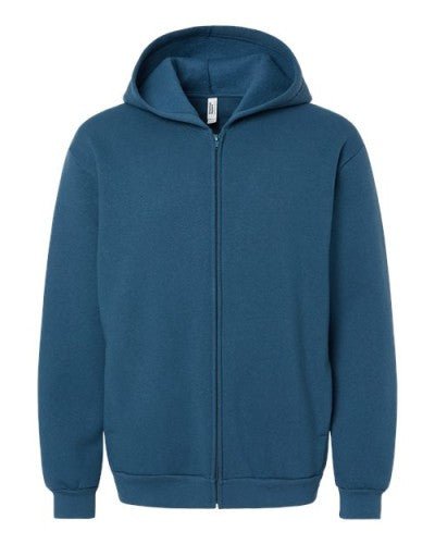 AMERICAN APPAREL- SEA BLUE- FULL ZIP HOODIE *