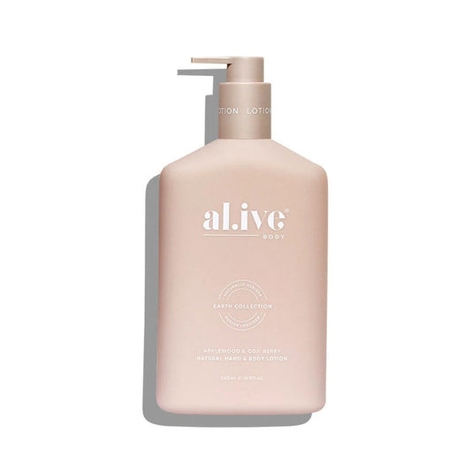 al.ive body Applewood & Goji Berry Hand & Body Lotion Nudie Glow Australia