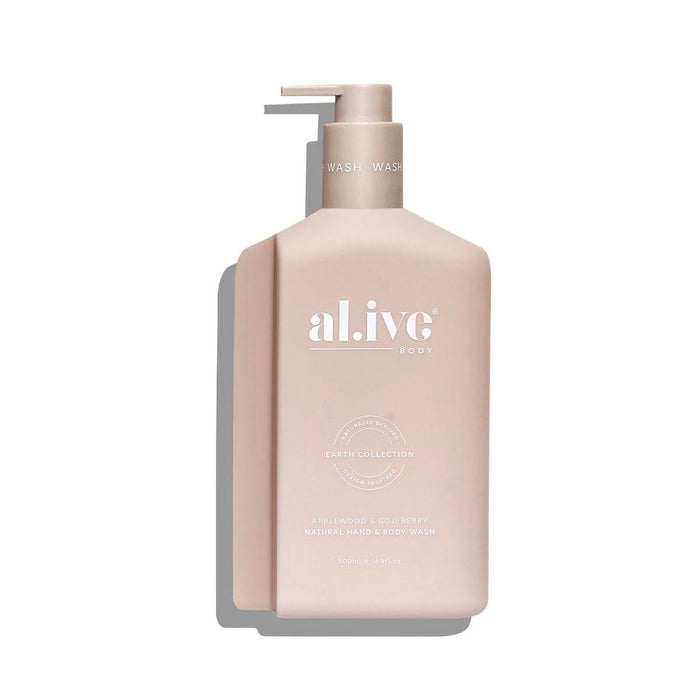al.ive body Applewood & Goji Berry Hand & Body Wash Nudie Glow Australia
