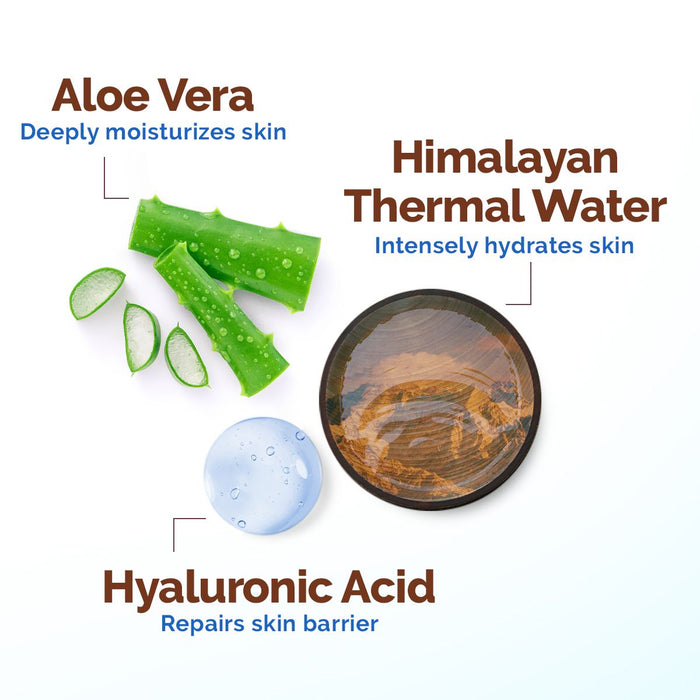 Aqua Glow Hydrating Sunscreen Gel with Himalayan Thermal Water and Hyaluronic Acid - 50 g (Pack of 3)