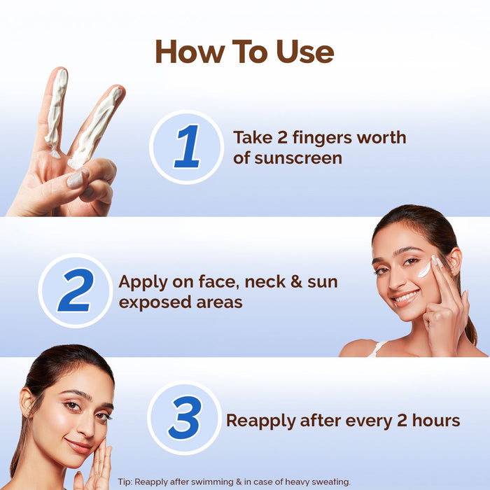 Aqua Glow Hydrating Sunscreen Gel with Himalayan Thermal Water and Hyaluronic Acid - 50 g (Pack of 3)