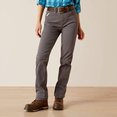 Ariat Women's FR Stretch DuraLight Canvas Stackable Straight Leg Pant #10030254