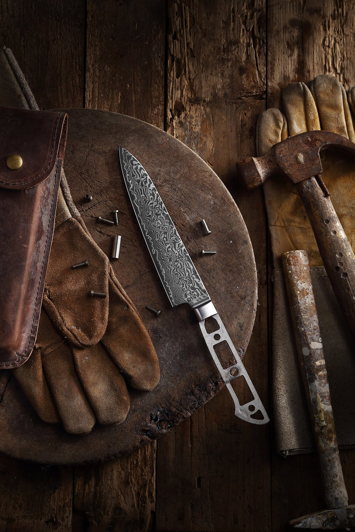 AUS-10 DAMASCUS 6.5-IN PETTY UTILITY CHEF KNIFE BLANK