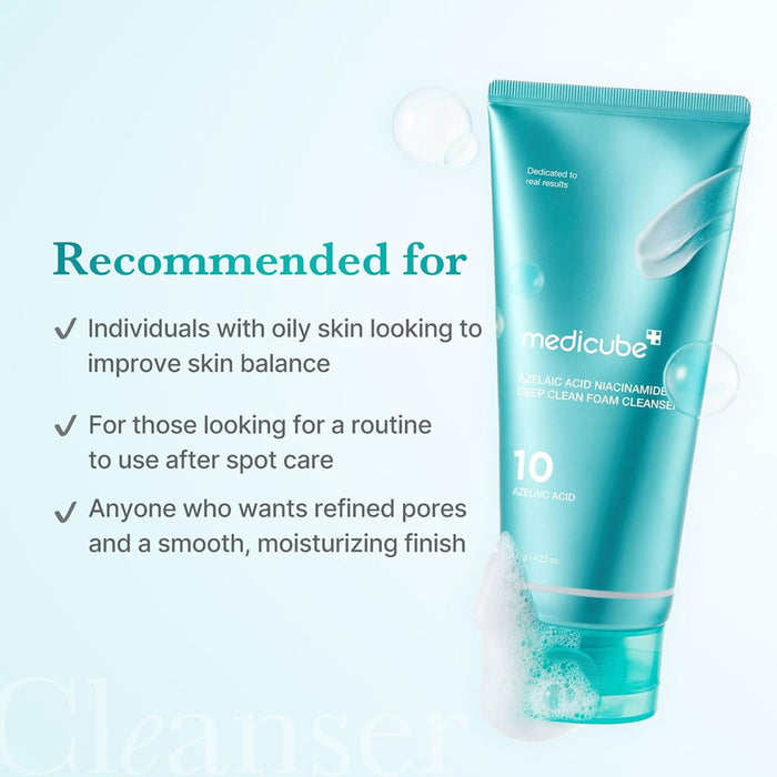 Medicube Azelaic Acid Niacinamide Deep Clean Foam Cleanser Nudie Glow Australia