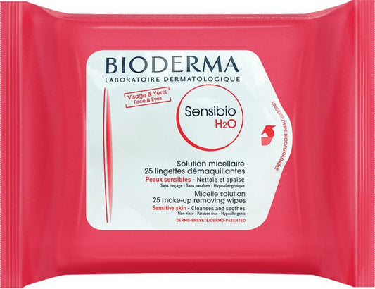 B-DERMA SENSIBIO H2O FACE WIPES 25S - Makkah Pharmacy