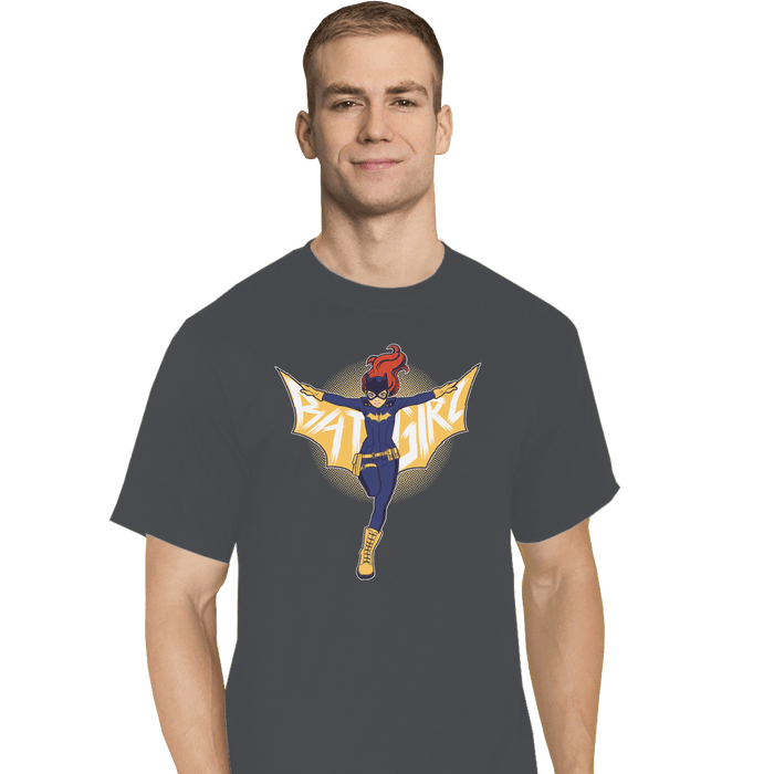 Shirts T-Shirts, Tall / Large / Charcoal Bat Girl