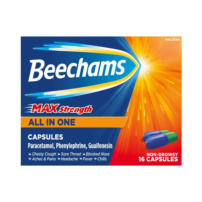 Beechams Max Strength All In One 16 Capsules